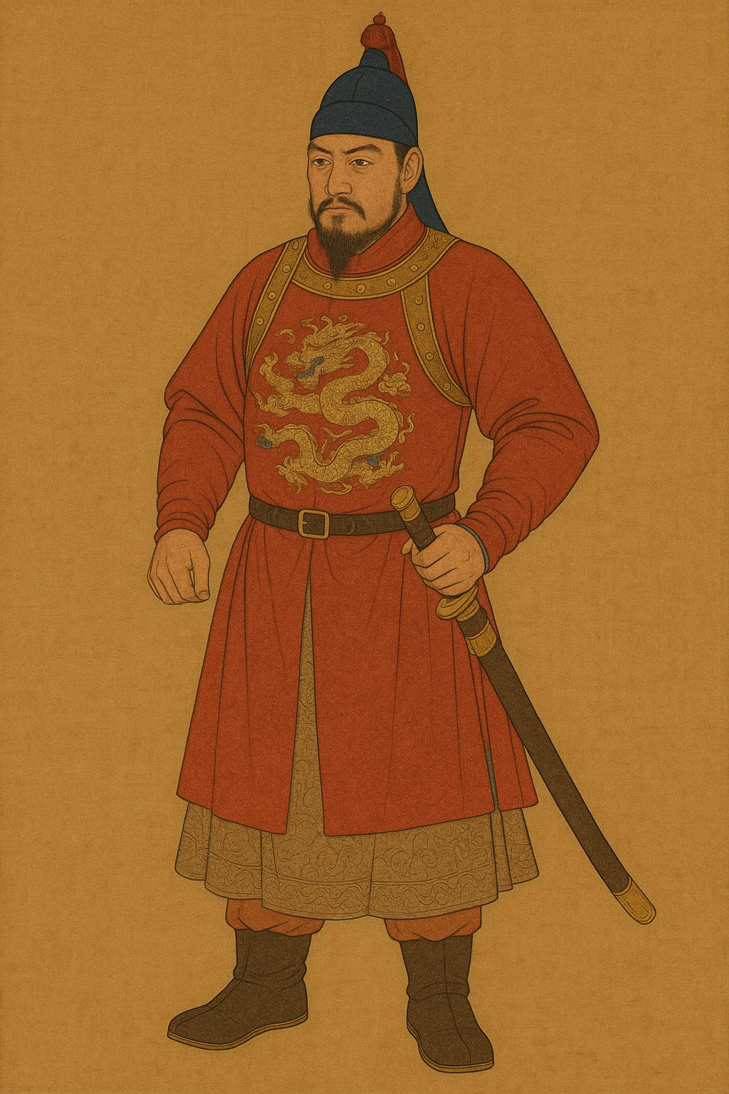 明代の戦士像（イメージ画像）