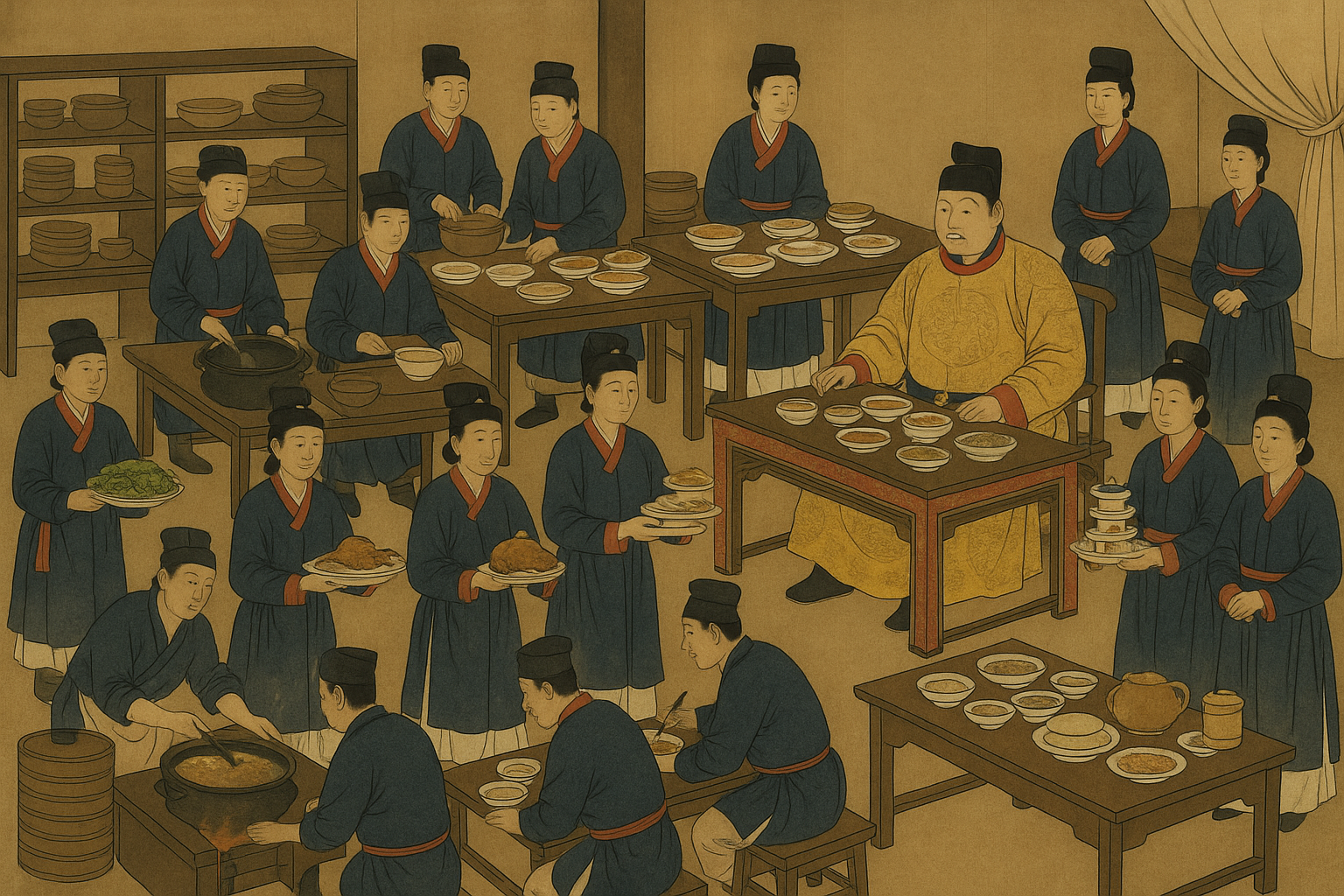 明朝宣徳帝の宮廷厨房(イメージ画像）



